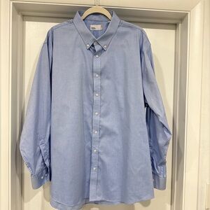 Nordstrom Rack button down dress shirt. Like new. Blue. 18.5 34/35 100% cotton